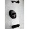 Kingston Brass Tub and Shower Faucet, 3, Wall Mount, Oil Rubbed Bronze KB46350DFL - alternate 3